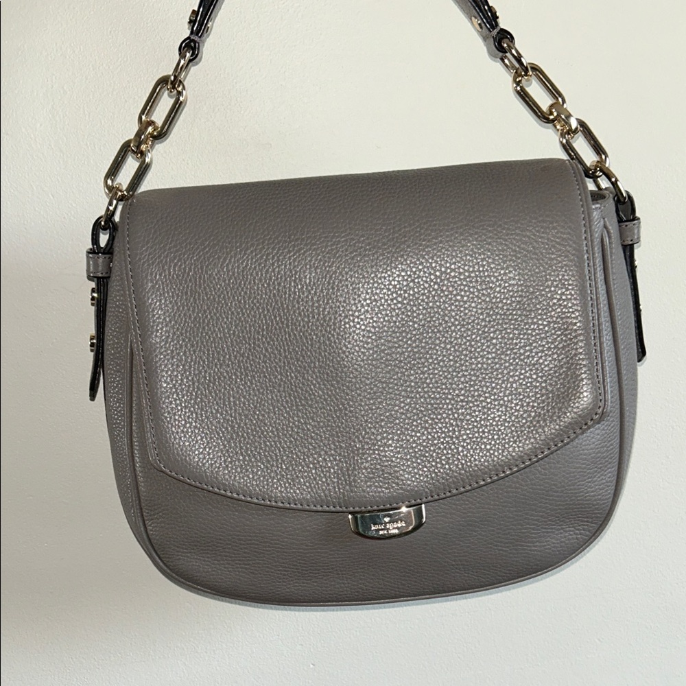 Kate Spade Pebble Gray Shoulder Bag, Like New! No Callouts!